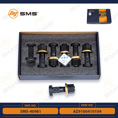 AZ9100410104 Sinotruk Howo चेसिस पार्ट्स फ्रंट व्हील बोल्ट SMS-40981